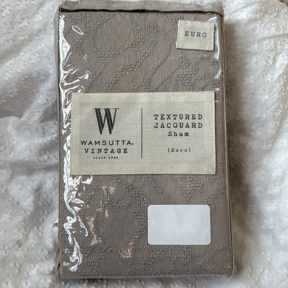 Wamsutta Vintage Textured Jacquard Sham 26" Grey